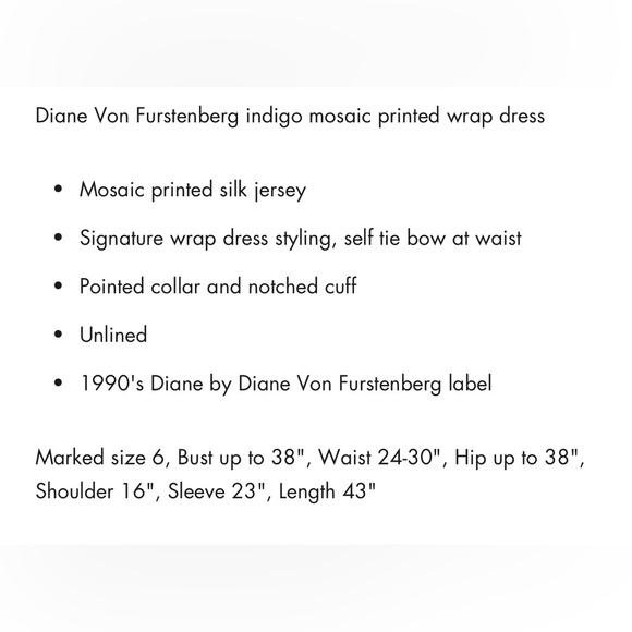 Diane Von furstenberg  90s  DVF silk Jersey Abstract wrap dres size 6 8 - Picture 4 of 6